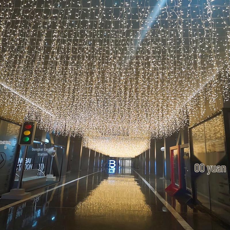 Colorful Waterproof LED Starry Sky String Lights for Outdoor Weddings & Decorations.