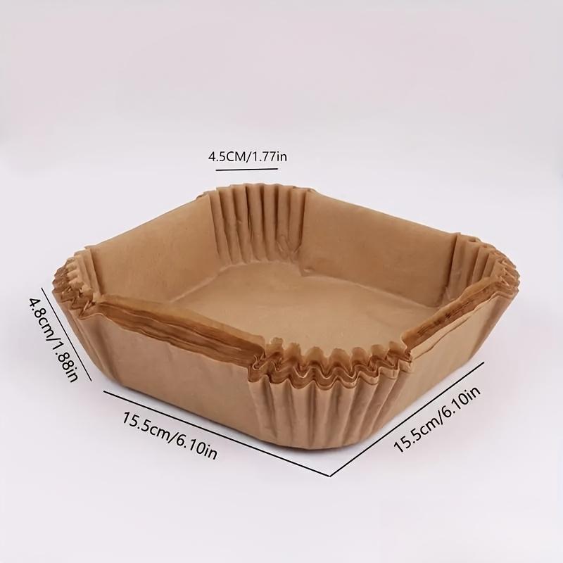 100pcs Air Fryer Paper, 7.87 Inches, BPA Free, Disposable, Suitable for Oven,Free Fryer Accessories, Disposable Mold, Square Air Fryer Paper