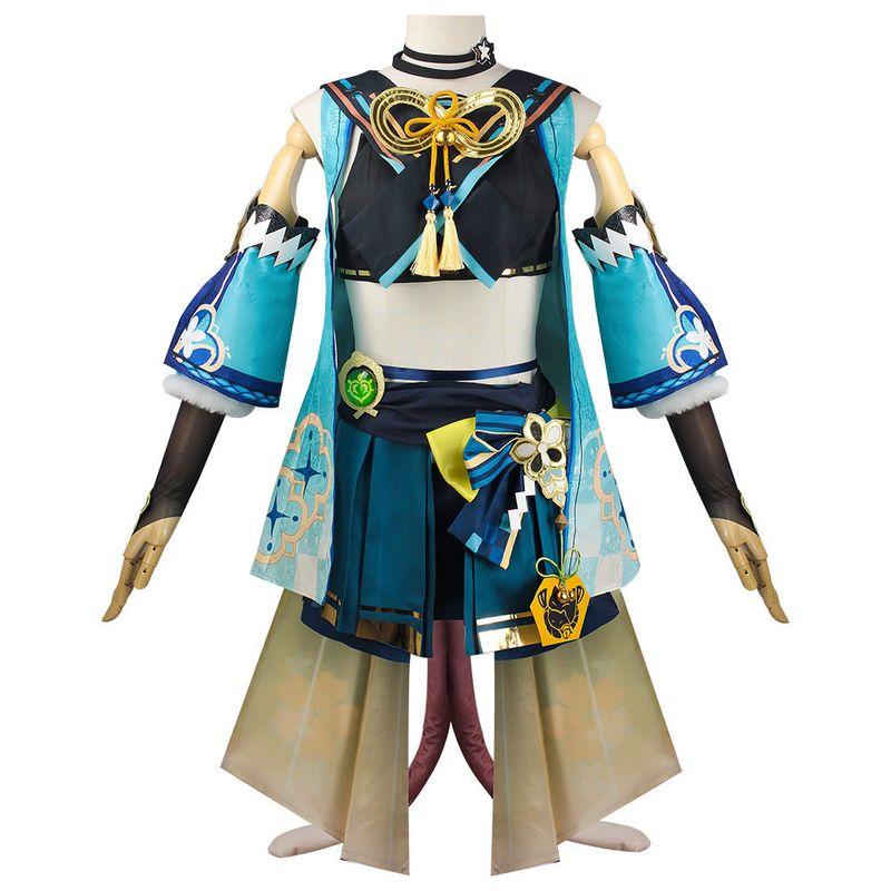 Inazuma Character Kirara Cosplay Costume, Grass-Type Archer Kirara Anime Game Cosplay Outfit