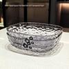 ZISIZ Extra Large Water Ripple Snack Plate Set