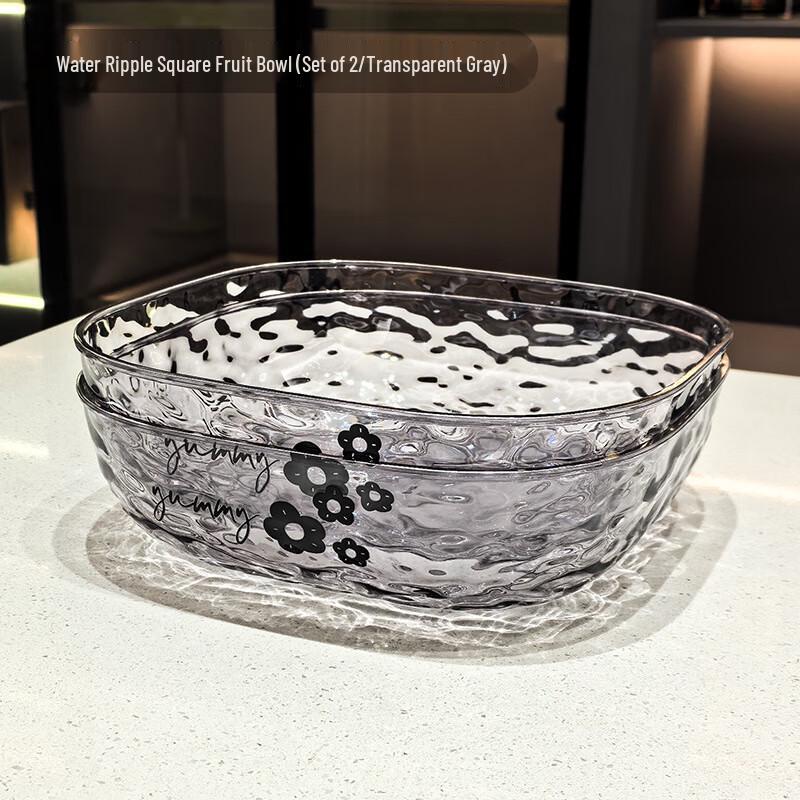 ZISIZ Extra Large Water Ripple Snack Plate Set