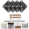 1 Set Thick Iron Furniture Leg Mounting Plates Table Leg Brackets Connector Sofa Couch Desk Legs Repair Hardware Accessories