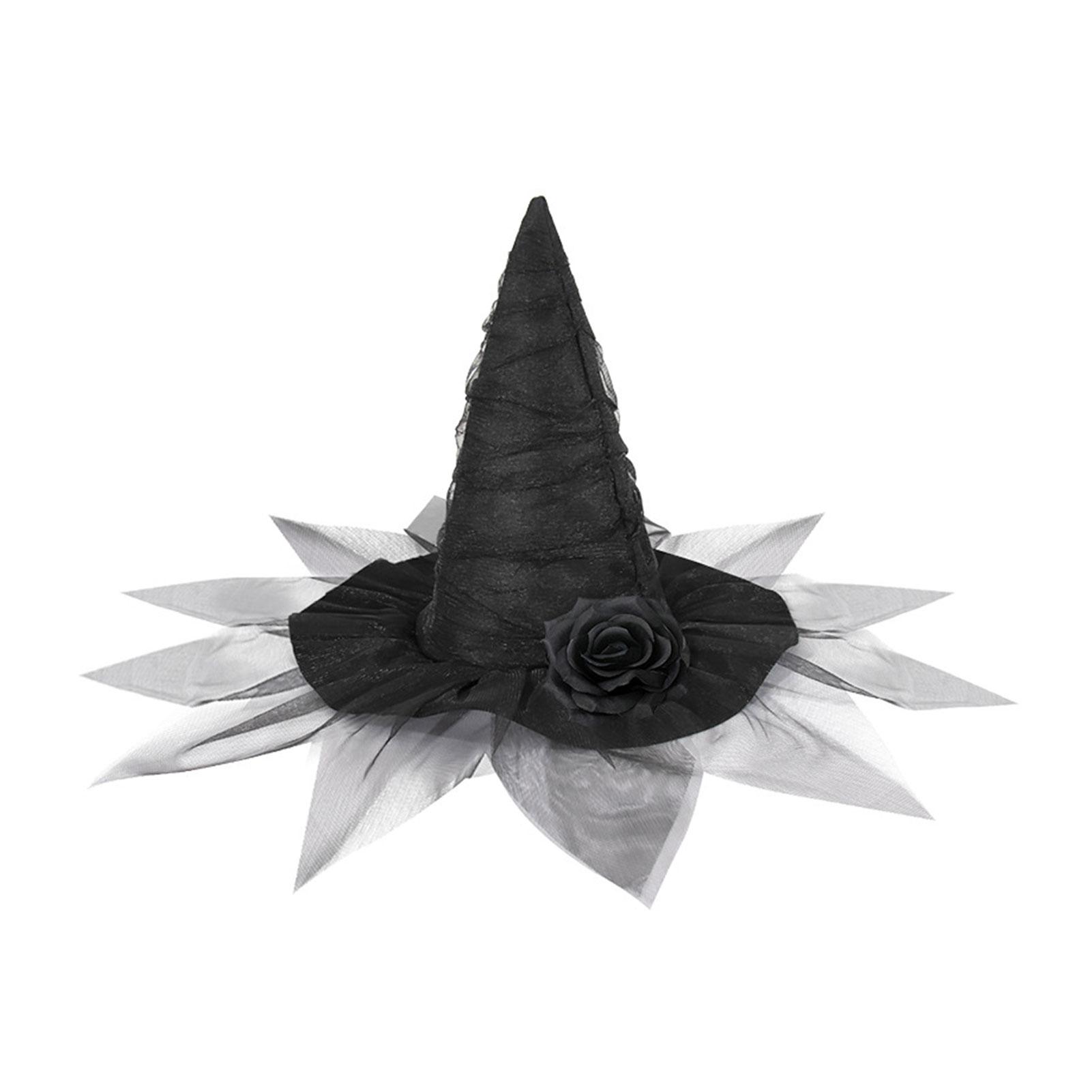 

Черная большая остроконечная черная шляпа для взрослых и подростков, которая выделяется на вечеринках в честь Хэллоуина. Шляпа ведьмы чёрный