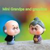 4pcs/set Mini Grandpa Grandma and Son Together Moss Micro Landscape Accessories  Doll Combination  DIY Ornaments
