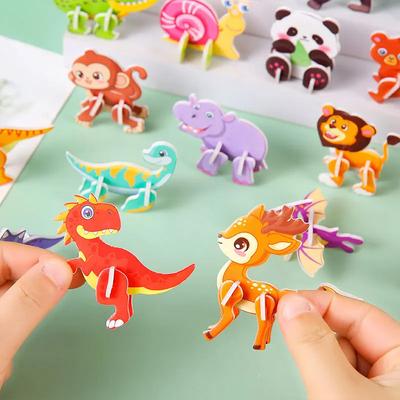 30 Stücke Mini Tier Diy Papier Puzzles Spielzeug Für Kinder Geburtstag Party Favors Kindergarten Belohnungen Baby Dusche Pinata Füllstoff