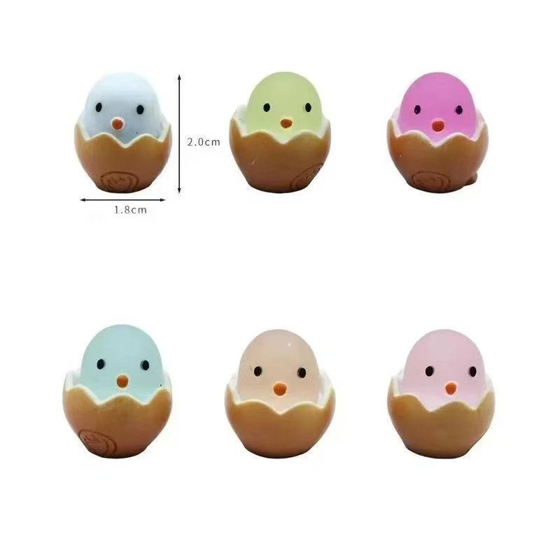 10-200pcs Luminous Eggshell Chick Toy, 10pcs Kindergarten Gift, DIY Resin Micro Landscape Decor, Children's Product