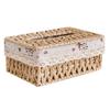 Household Napkin Case Hand Woven Tissue Box Cover Rustic Napkin Paper Organizer  Bathroom