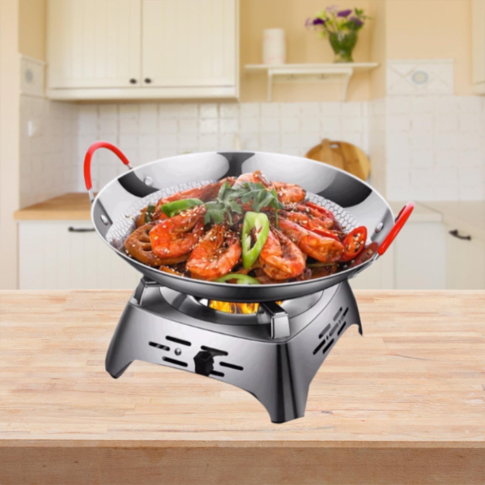 WOK stainless steel kitchen utensils for kitchen with double handle