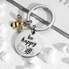Bee Happy Keychain - Inspirational Gift For Women, Mom, Daughter, Son, Niece, Nephew, And Friends - Perfect For Birthdays, Chris