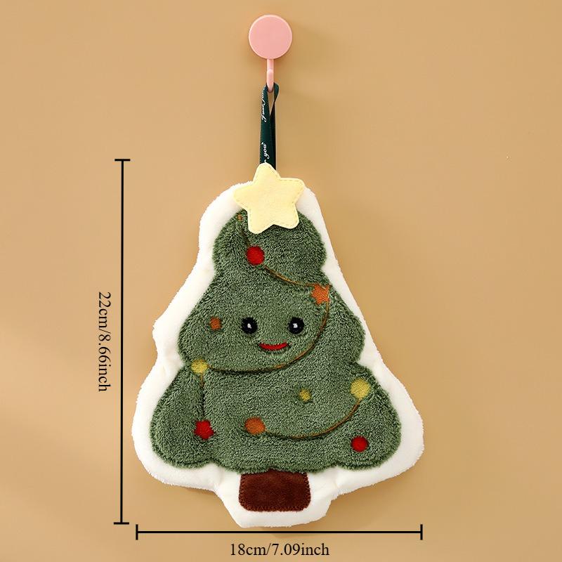 

Рождественский стиль Подвесное кухонное и банное полотенце для рук Домашнее абсорбирующее Быстросохнущее Маленькое полотенце Креативная ткань