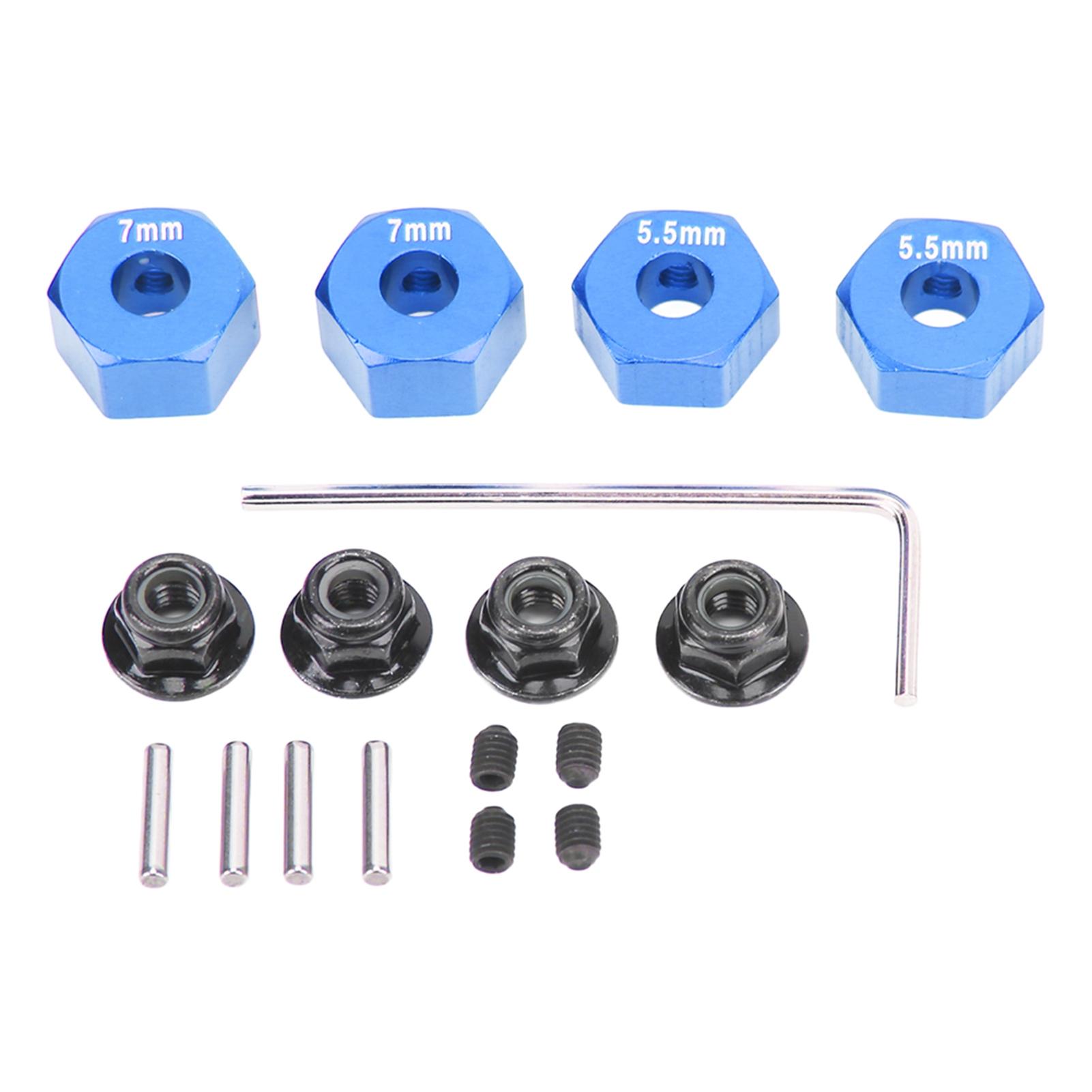 

RC Wheel Hub Hex Aluminium Alloy 12mm Diameter 5.5mm 7mm Thickness Accessory Set Kit
