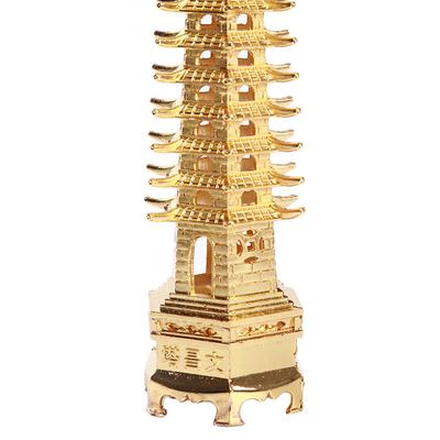 Çinko Alaşımı Feng Shui Eğitim Kulesi Dokuz Katlı Wen Chang Pagodası Eğitim ve Kariyer ve İş Gelişimi İçin Masaüstü Süsleri