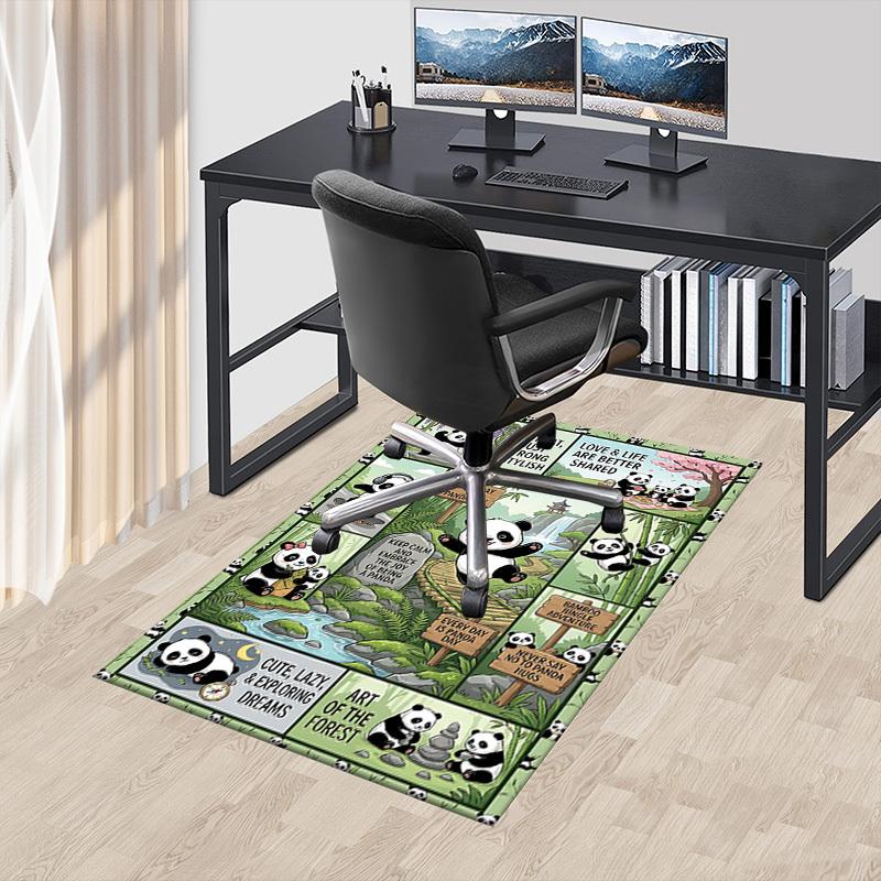 1PC Panda Life Non-Slip Floor Carpet, Office, Family, Bedroom, Studio - Large Area Rug, Vibrant Colors, Longlasting Material-C0471