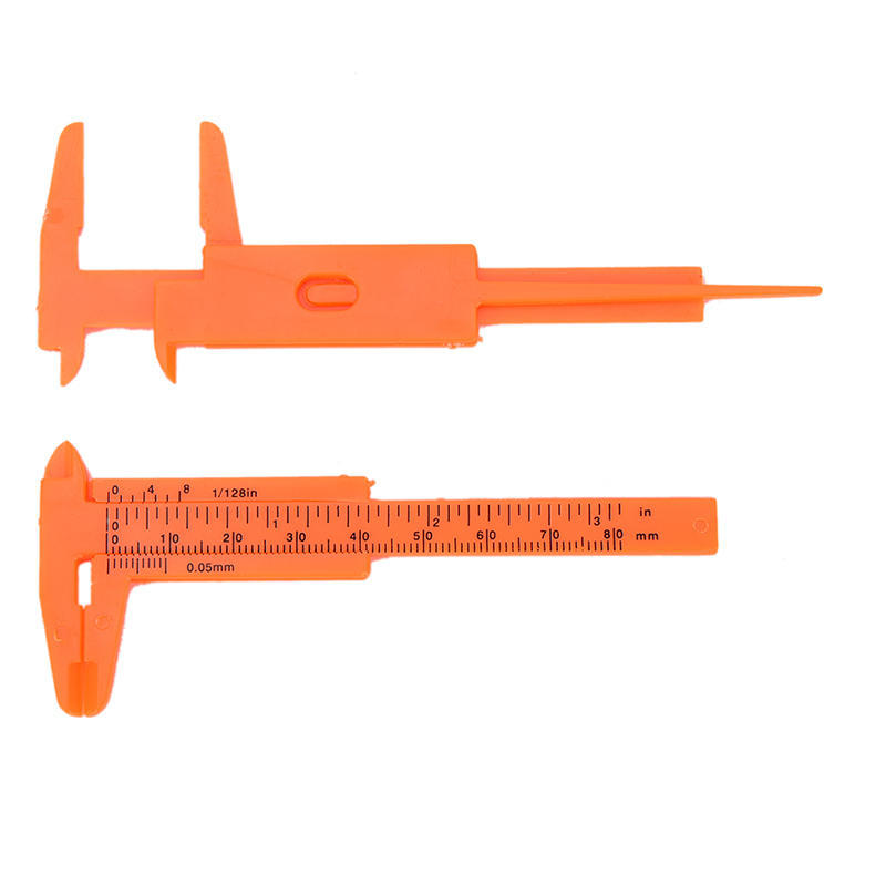 1 Pezzo Mini Righello di Plastica Scorrevole 80mm Calibro a Nonio Strumenti di Misura
