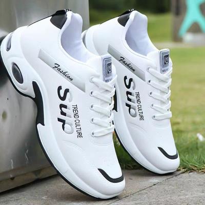 Męskie Sneakersy z Podwyższeniem, Modne Buty Wiosenne i Letnie, Męskie Buty do Biegania Antypoślizgowe i Antyzapachowe, Wodoodporne Buty Męskie z Powierzchni Skórzanej