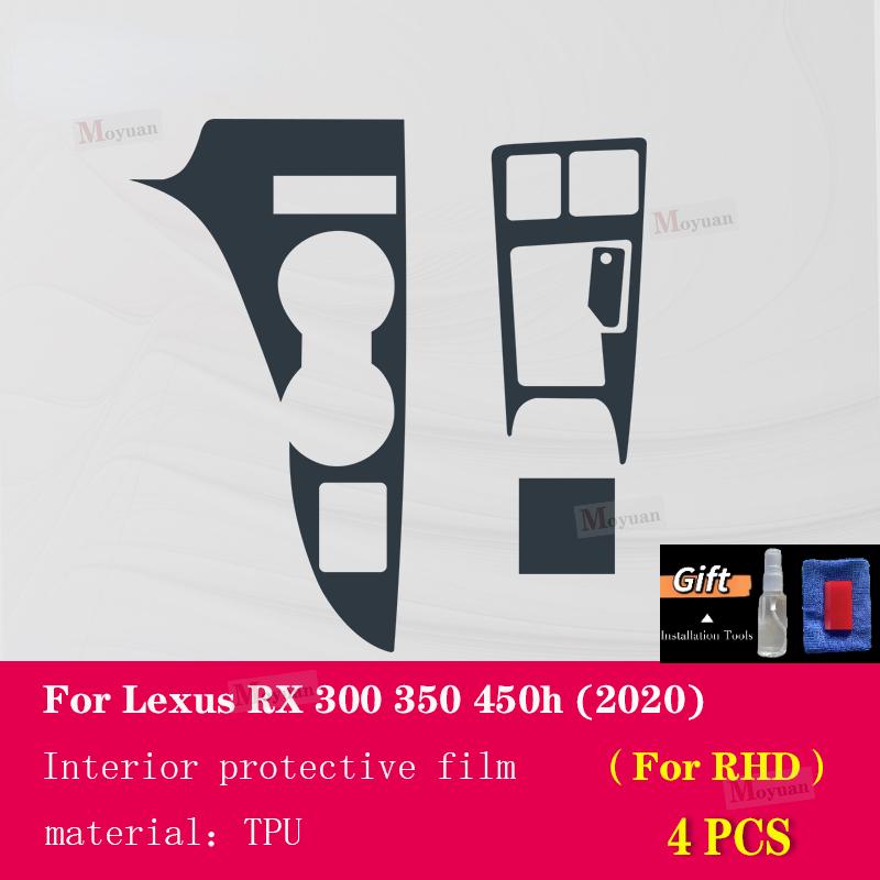 Per Lexus RX 300 350 h 2016- Interni Auto Console Centrale Trasparente Pellicola Protettiva in TPU Antigraffio Pellicola Riparativa Accessori