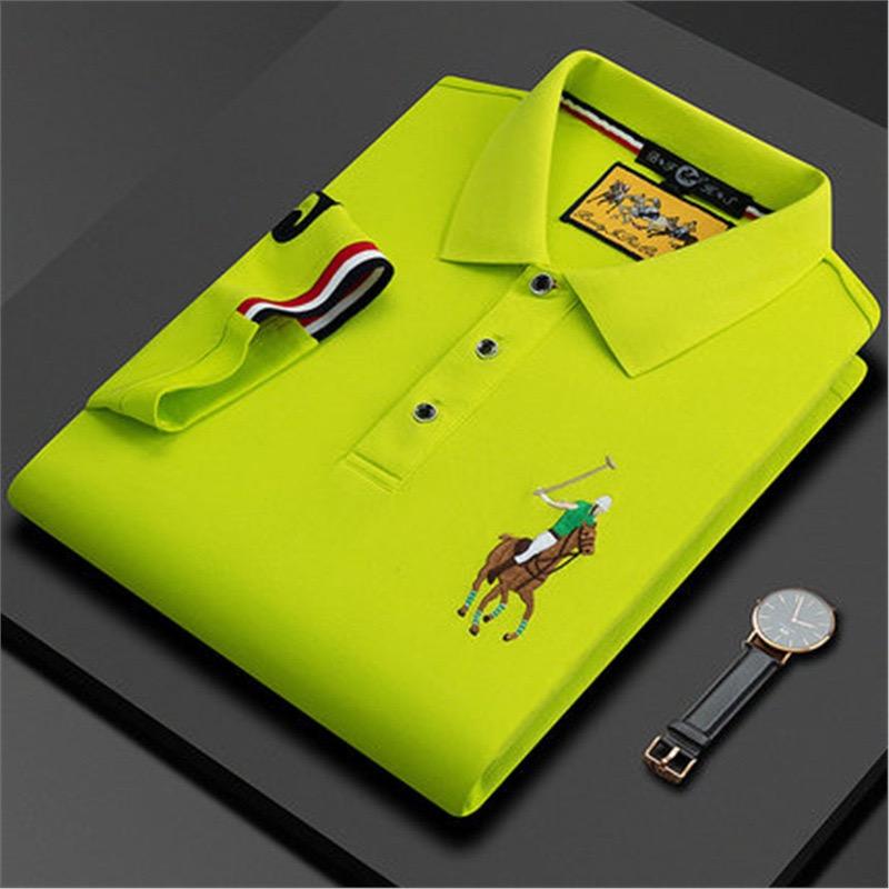 

Мужская рубашка поло TrendHub Удобная Свободная Высококачественная Деловая Рабочая с Коротким Рукавом 6XL светло-зеленый