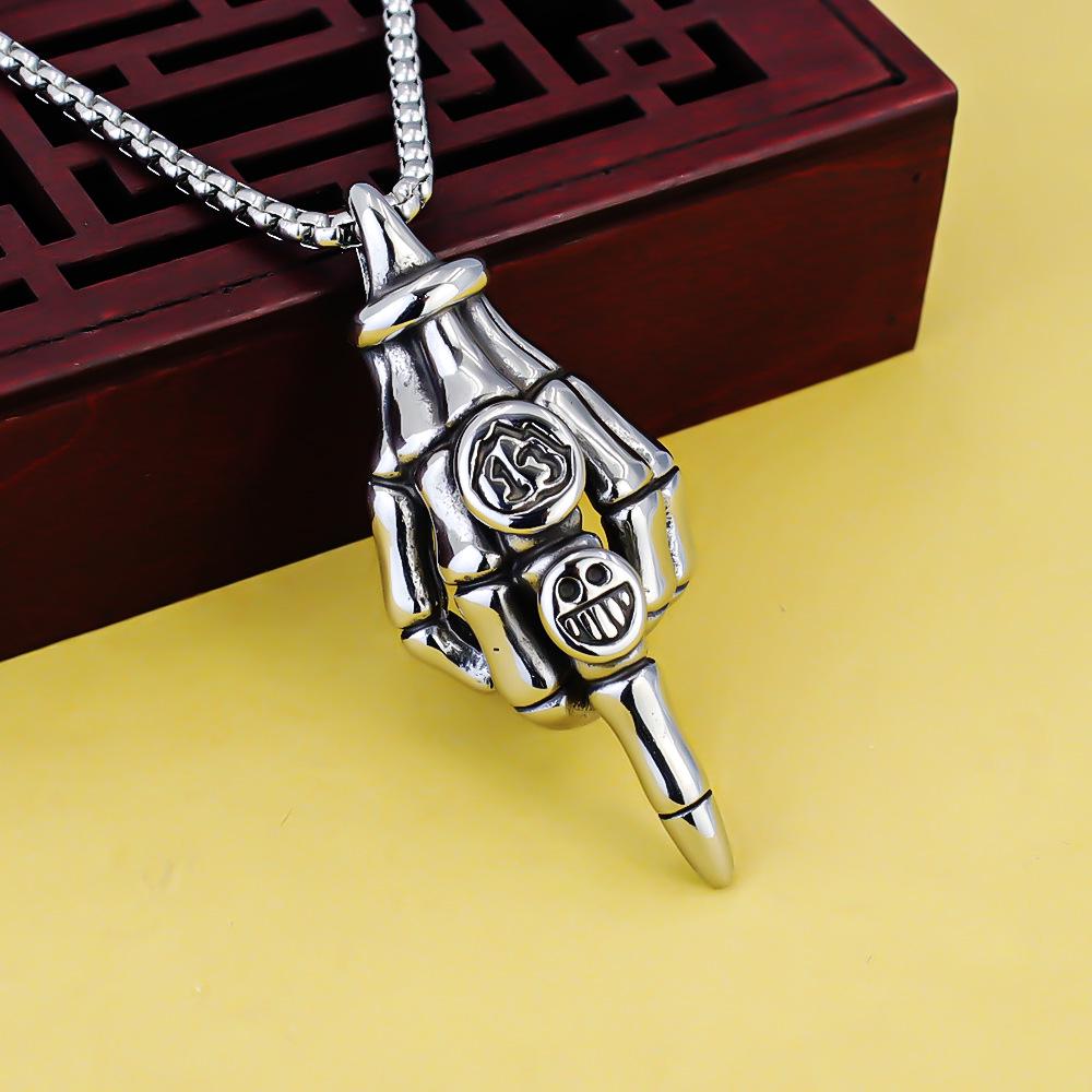 Odin Viking Helmet Titanium Steel Pendant Nordic Pirate Men's Necklace