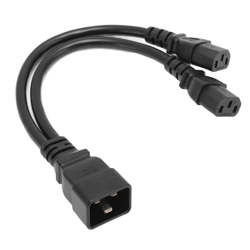 IEC320 C20 to Dual C13 Splitter Power Cord IEC320 C20 Male to IEC320 C13 Female Y Splitter Converter Adapter Cable