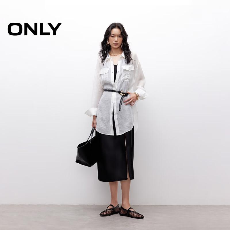 ONLY 2025 Winter Sheer Solid Loose Long Shirt
