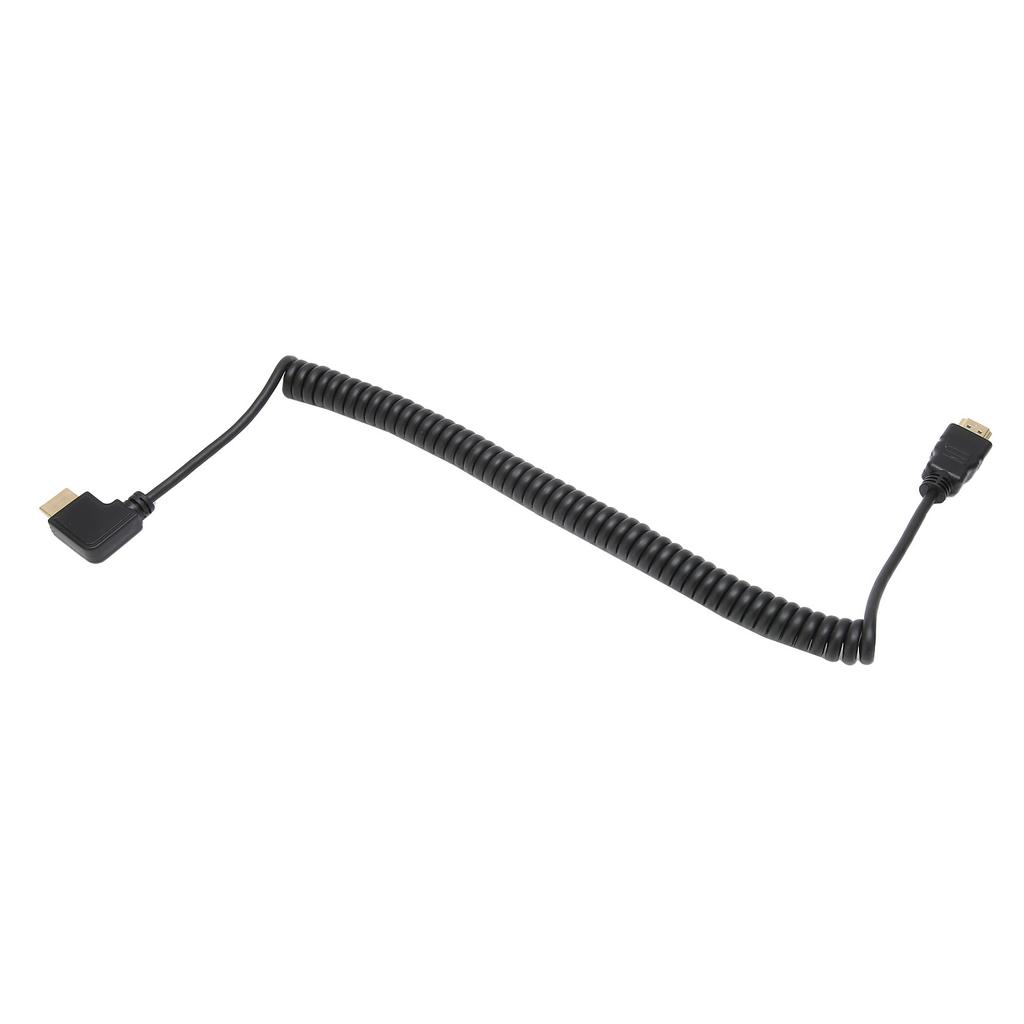 High Definition Multimedia Interface Extension Cable A Male to A Male Right Turn Spring Wire 1m