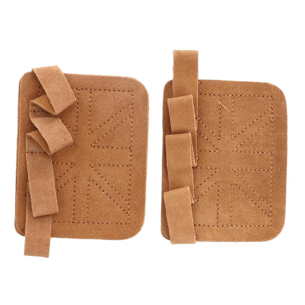 Fitness Gym Grip Pads Thickened Double Layer Cowhide 4 Finger Gym Workout Gloves for Weightlifting