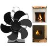 Stove Fan 6 Blades Grter   Volume Low Noise   Wr Resistance Fireplace Fan Black