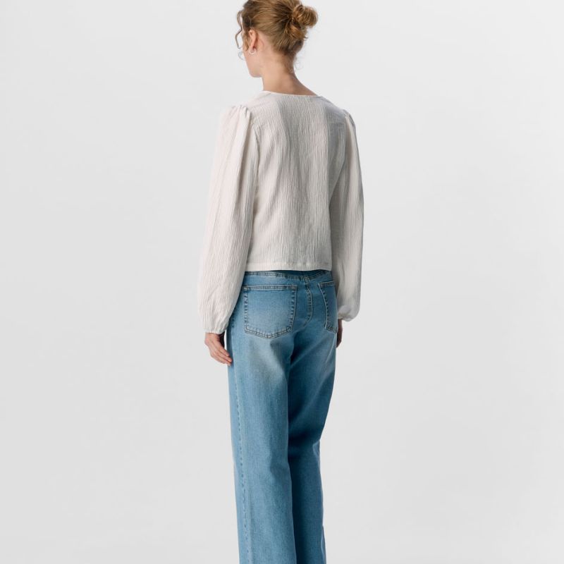 Blouse Phillie V-neck Elastic Sleeves Woman OBJECT