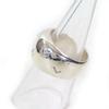 Great CHANEL Ring Logo Engraved Wide Ring Accessories Silver SV925 Women Used