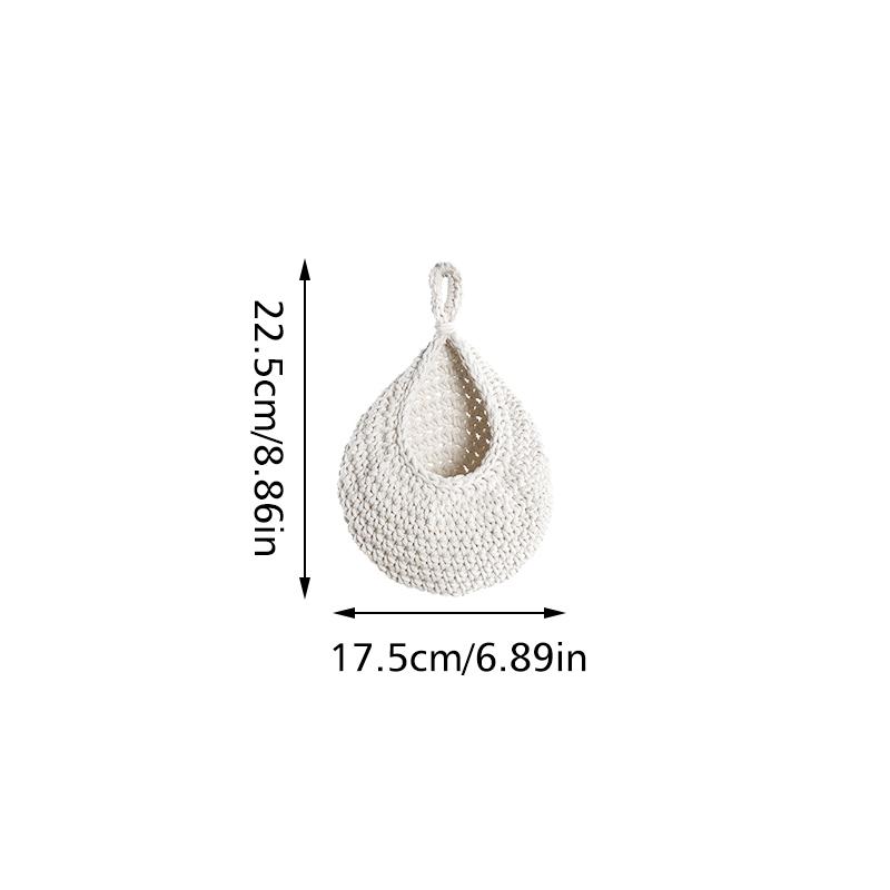 Woven Cotton Hanging Basket Hollow Out Macrame Flower Planter Pineapple Shape Vegetable Fruit Basket Kitchen Garden Storage Sup