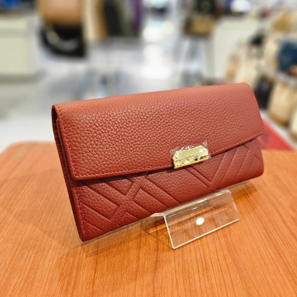 Moncross WNAW8094 Leather Stitched Women's Long Wallet