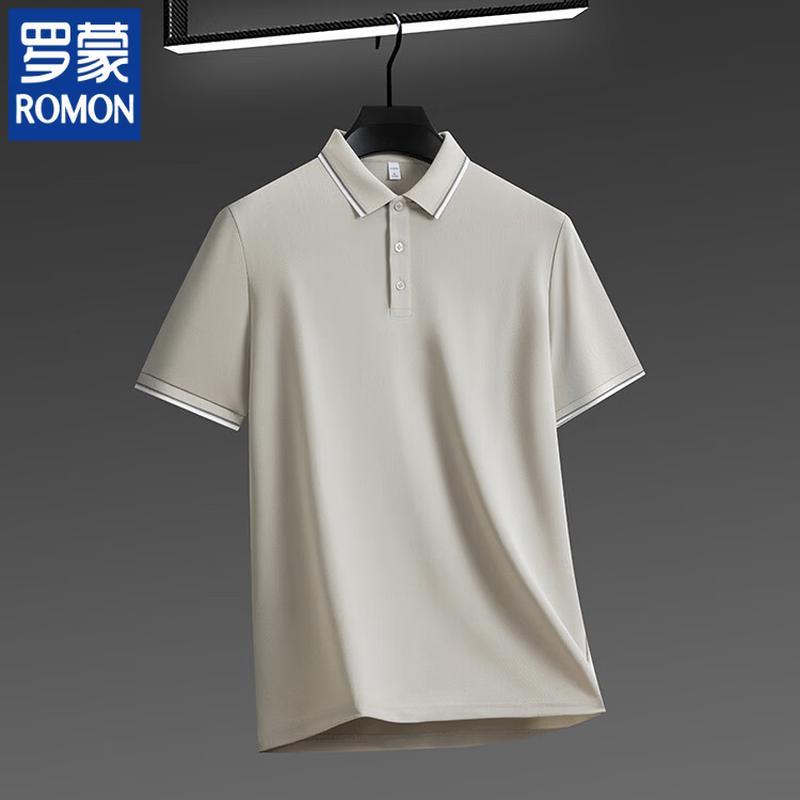 ROMON Men's Summer Business Casual Polo Shirt