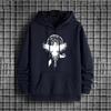 Raven Print Man Fashion Hoodie 2025 New Urban Streetwear Hooded Sweatshirt Male Trendy Hip Hop Style Autumn Winter Casual Hoody