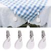 4PCS Decorative Marble Teardrop Tablecloth Weights With Metal Clips Tablecloth Pendant  Picnic