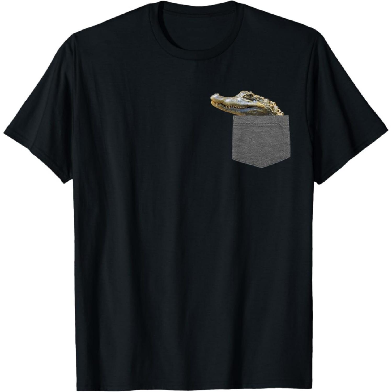 Любитель Аллигаторов Аллигатор в Кармане Карманный Крокодил Футболка(1) S