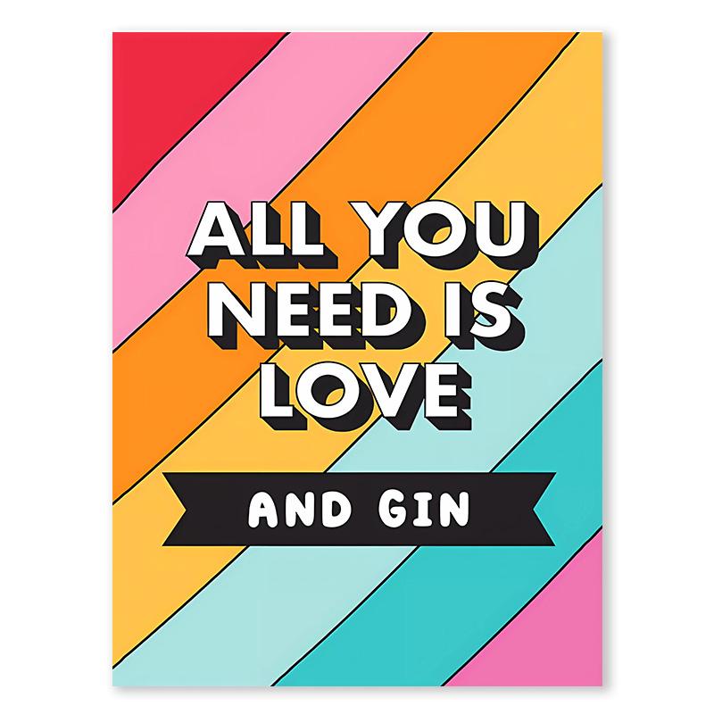 Rainbow Love Canvas Painting You Are Enough Colorful Quotes Poster Pink Wall Art For Bedroom Living Room Home Decoration