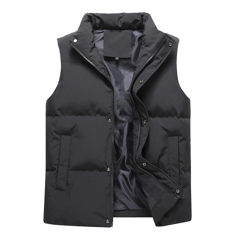Men's Vest Autumn and Winter Korean Style Loose Jacket Zipper Cardigan Top