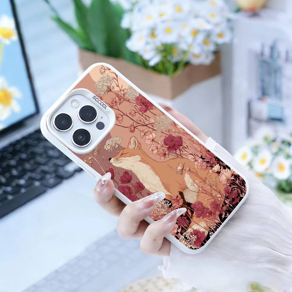 

Sunny Fox Phone Case For iPhone 17,16,15,14,13,12,Pro MAX Black Matte Shockproof Cover iPhone11PROMAX
