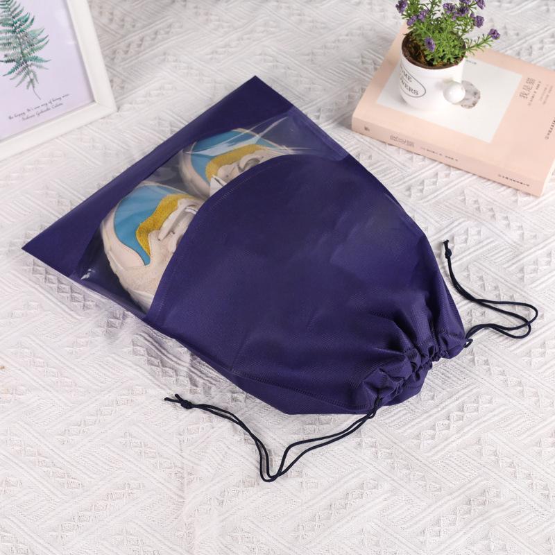 

Non-Woven Drawstring Shoe Bag: Dustproof, Transparent Travel Pouch