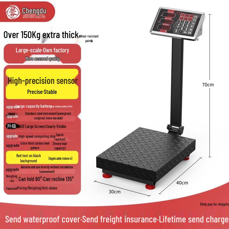 2025 Electronic Table Scale - New 300kg/150kg Commercial Weighing Model