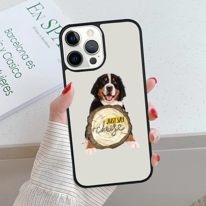 Funny Bernese Mountain Dog Phone Case cover For iPhone 17 Air 15 16 16e 14 13 12 11 Pro Max Coque For Apple PLUS fundas