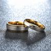 Fashion Stainless Steel Wedding Ring Simple Design Couple Ring 4mm 6mm Width Band Ring for Women and Men Memorial Day Gift