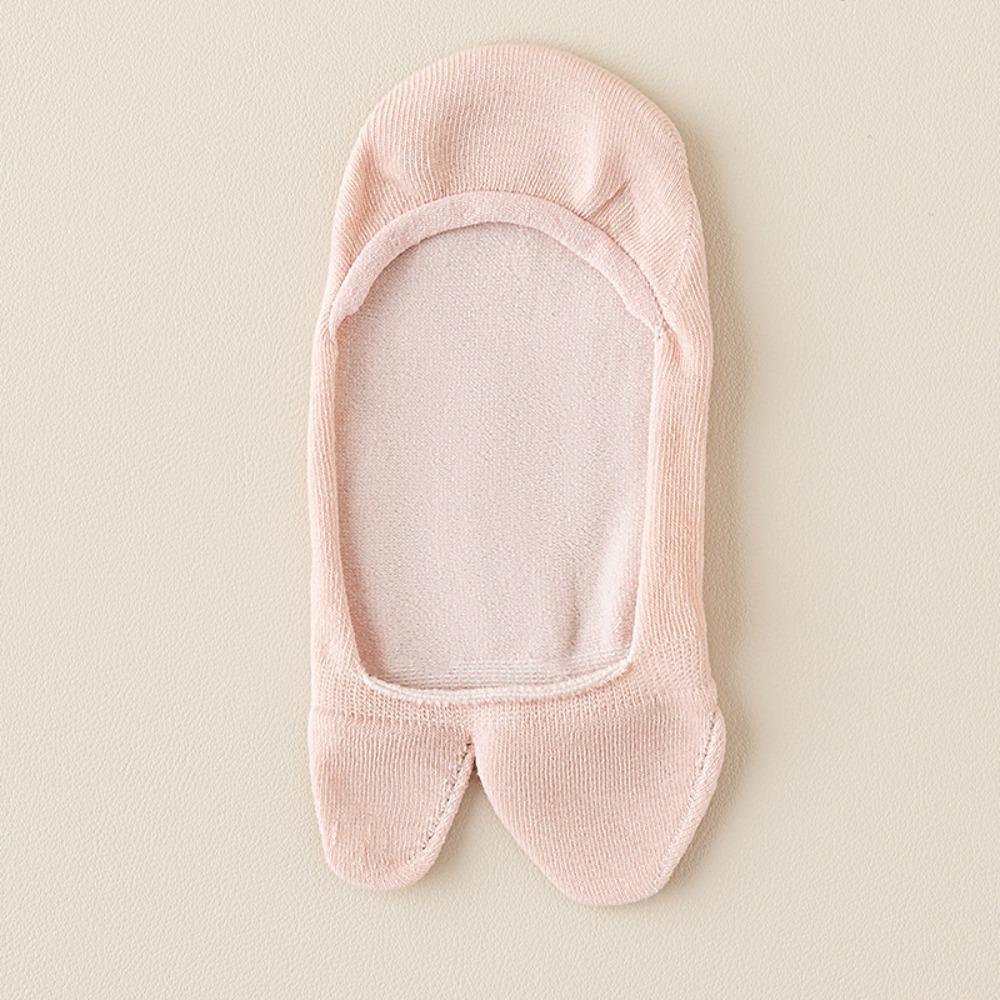 

Однотонные носки с двумя пальцами из хлопка, невидимые носки, высококачественные носки с раздельными пальцами розовый