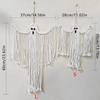 Hand-Woven Tapestries White Ghost Wall Hanging Decoration - Suspends Elegantly Creates Spooky Holiday Scene Halloween Tapestry
