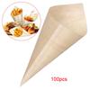 100 Wooden Dessert Cones, Ideal for Weddings, Buffets, Catering, Events, Parties And Home Use.
