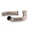 DUKE790 Titanium Mid-Section Exhaust Pipe with Back Pressure Chamber & 3-Way Catalytic Silencer