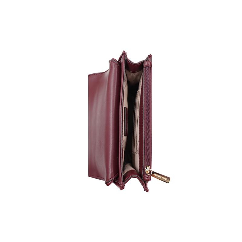 MICHAEL KORS Rose Chain Quilted Flap Closure Faux Leather Underarm Bag Shoulder Bag Small Women's Burgundy