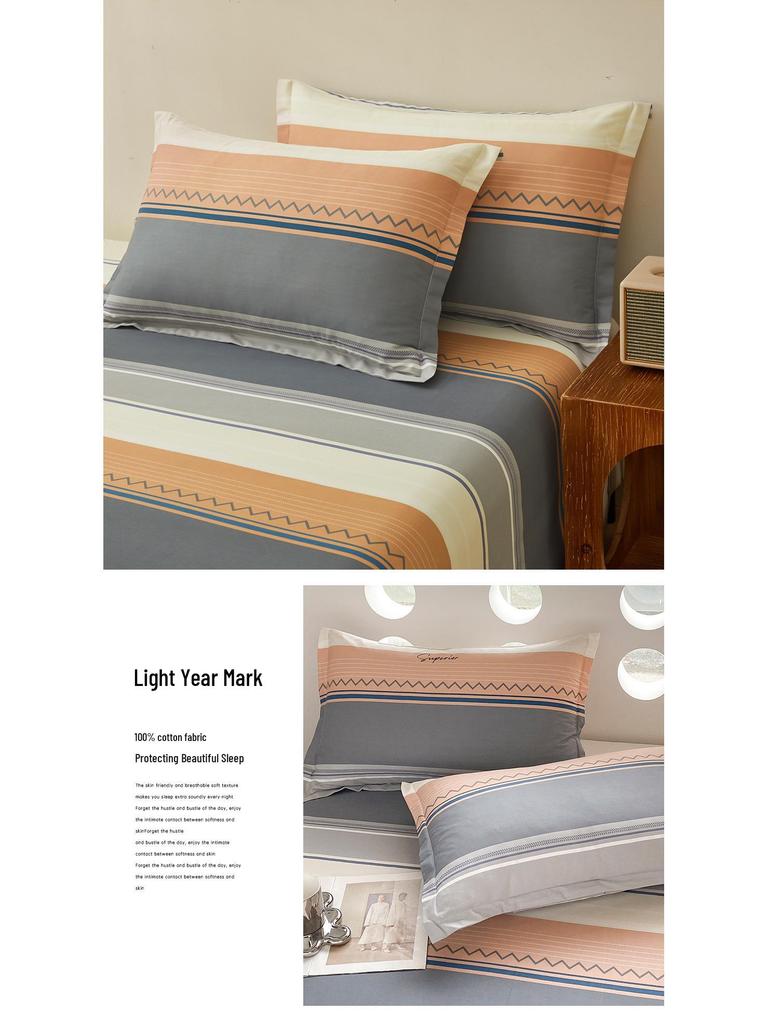 2025 New Style Pure Cotton Pillowcase Set: Simple Twill 48x74 Household Cover (Set of 2)