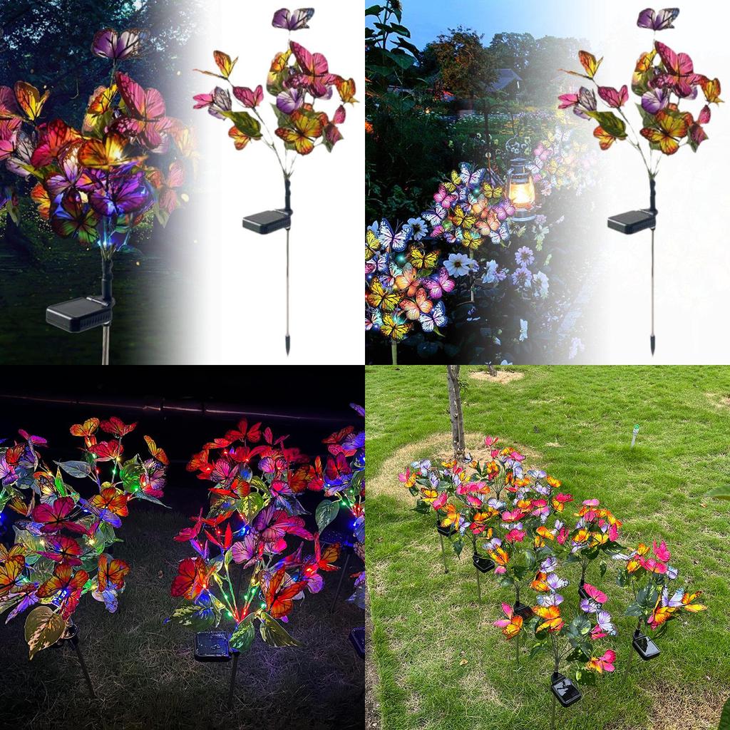 Elegante Solarbetriebene Schmetterlings-Baum-Steckleuchte Ideal Für Wasserdichte Rasendekoration