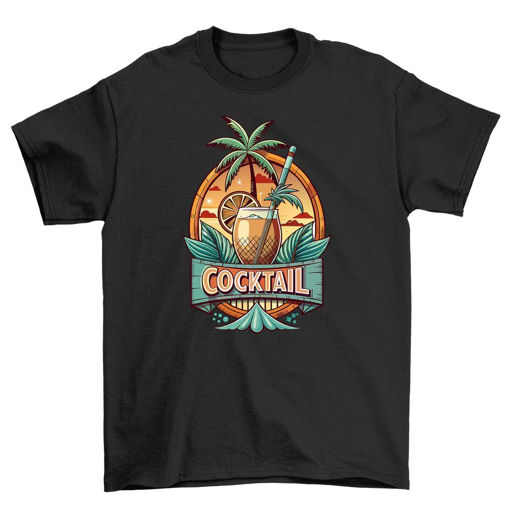 Summer_70 Sippin' Fun'' Graphic T-Shirt Mens Womens Tees Top - 100% Chill Cotton Blend, Beach Vibes!